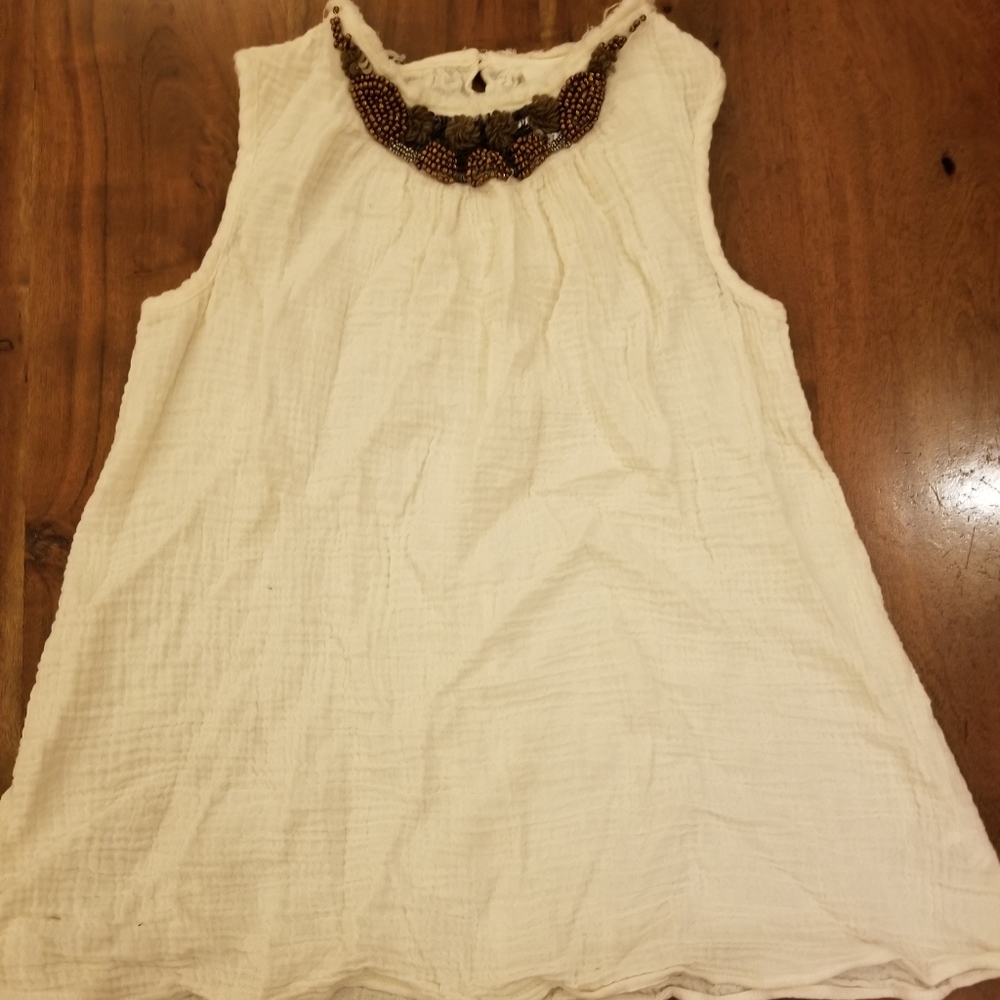 Knox Rose sleeveless blouse with beads & sequin